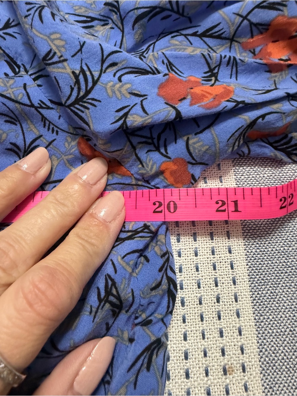 Free People Tallulah Tunic Dress- Blue Floral - Picture 5 of 10